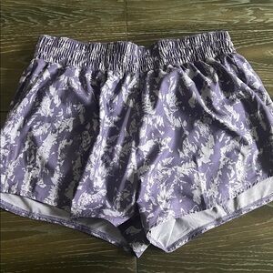 Nike Training Running Shorts large built in underwear purple multi color dri fit